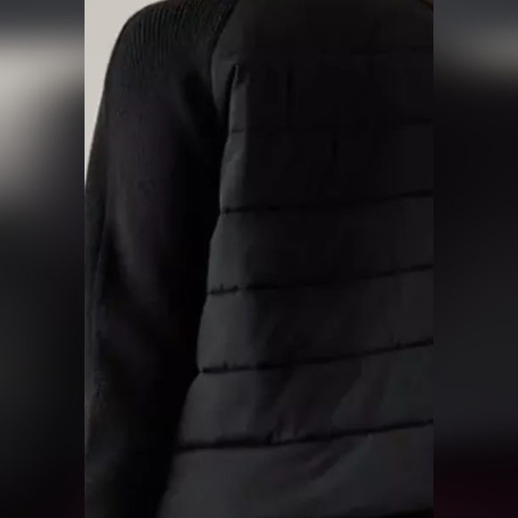 Athleta Incline Hybrid Jacket. Black. NWT. Size XL. Sweater Sleeves. - Picture 3 of 13